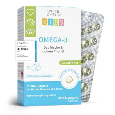 Afbeelding van Omega 3 voor kinderen 90 capsules suikervrij smaakloze visolie van hoge zuiverheid optimale DHA &amp; EPA verhouding