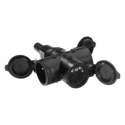 Afbeelding van Bachmann 913.170 Koppeling met randaarde Rubber, Silicone 250 V Zwart IP44