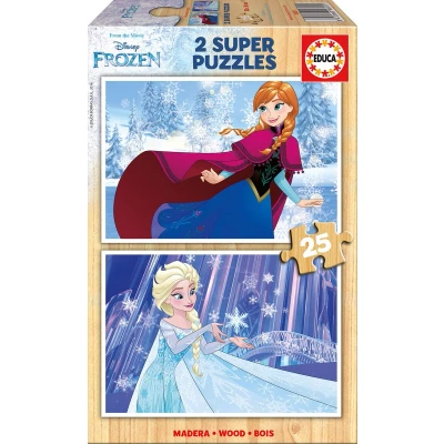Afbeelding van Educa 16801 Super puzzel 2X25st Frozen hout