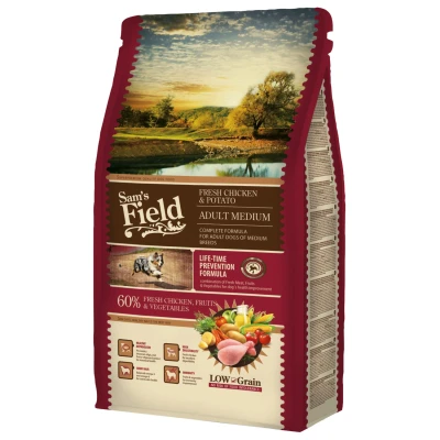 Afbeelding van Sam&#039;s Field Adult Medium Kip&amp;Aardappel Hondenvoer 2.5 kg