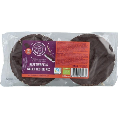 Afbeelding van Your Organic Nat Rijstwafel chocolade puur bio