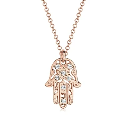 Afbeelding van Elli Hamsa BOHO Ketting rosécoloured, Dames, Maat: 45, Rosé coloured