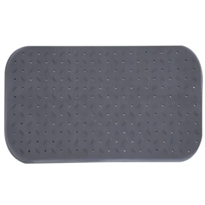 Afbeelding van MSV Douche/bad anti slip mat badkamer rubber donkergrijs 36 x 65 cm Badmatjes