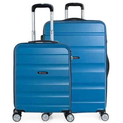 Afbeelding van ITACA Middelgrote Koffer. Medium Trolley Reiskoffer van ITACA. Lichtgewicht ABS Harde Schaal 4 Wielen Cijferslot T71660, Blauw