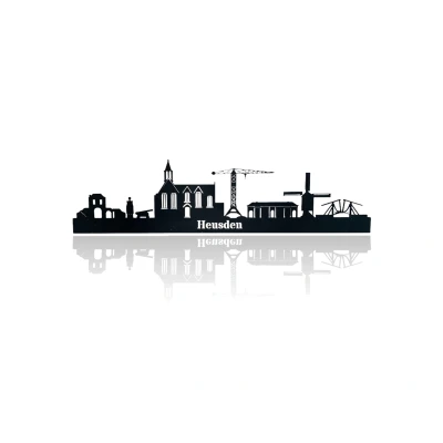 Afbeelding van Skyline van Heusden Zwart mdf 60 cm