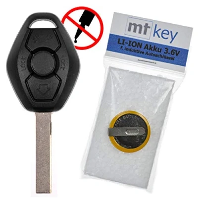 Afbeelding van Auto sleutel afstandsbediening vervangende behuizing met 3 knoppen + HU92 leeg Accu compatibel BMW E46 E83 E52 E85 E86 E39 E61 E60 E53