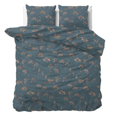 Afbeelding van Dekbedovertrek Lits Jumeaux 240x200 Sleeptime Microvezel Blauw Inclusief Kussenslopen 2 Persoons