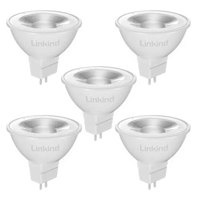 Afbeelding van Linkind ledlampen, GU5.3, 12 V, MR16, 5 W, komt overeen met 50 W halogeenlamp, koud wit 5000 K, 520 lm, 36 graden hoek, spot niet dimbaar, stuks