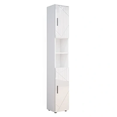 Afbeelding van Vicco Badkamerkast &quot;Irma&quot;, Wit Hoogglans, 30 x 192 cm
