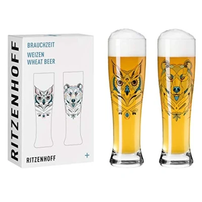 Afbeelding van RITZENHOFF Brauzeit Tarwebierglazenset #1 van Andreas Preis, 646 ml, in geschenkverpakking, 2 stuks (1 stuk)