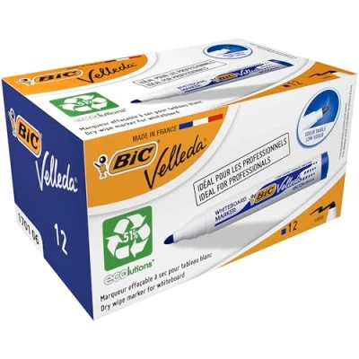 Afbeelding van Bic whiteboardmarker 1701 blauw 12 stuks