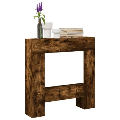 Afbeelding van vidaXL Haardombouw 81x18x82 cm bewerkt hout gerookt eikenkleurig