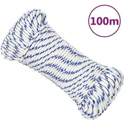 Afbeelding van vidaXL Boot touw 3 mm 100 m polypropyleen wit