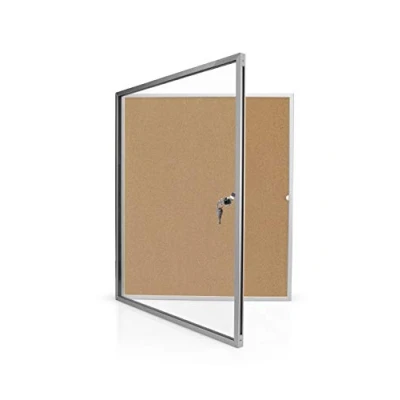 Afbeelding van Binnenvitrine magnetoplan SP kurk, met acrylglas, 6 x A4