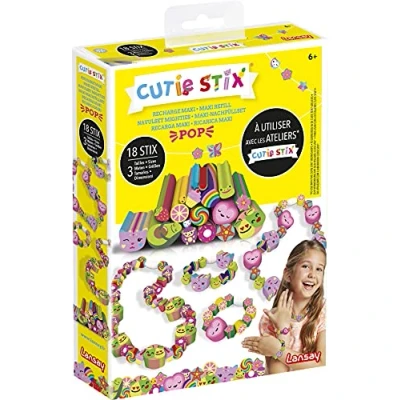 Afbeelding van Cutie Stix Navulset Maxi Pop Sieraden maken Vanaf 6 jaar Lansay