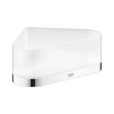 Afbeelding van Grohe selection korf met houder zeepschaal hoekmontage glas metaal chroom 41038000