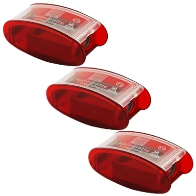 Afbeelding van KUM AZ105.30.16 R lange kegelslijper AS2, 3 stuks, slijper met houder, 2 reservemesjes, rood