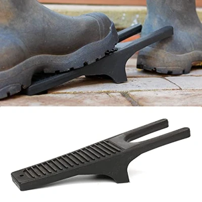 Afbeelding van CKB LTD Solid Plastic Boot Jack Wellington Laarzen Wellies Remover Trekker en Modder Schraper Draagbaar Weerbestendig Heavy Duty Zwart