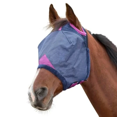 Afbeelding van Weatherbeeta Vliegenmasker Comfitec Deluxe Durable Mesh Navy/Paars Mini