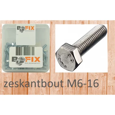 Afbeelding van Bofix Zeskantbout M6x16 (50 stuks)