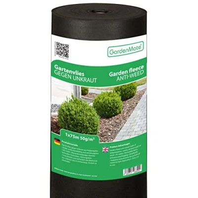 Afbeelding van GardenMate Worteldoek 50g/m² anti onkruiddoek scheurvast gronddoek waterdoorlatend 1mx75m = 75m2
