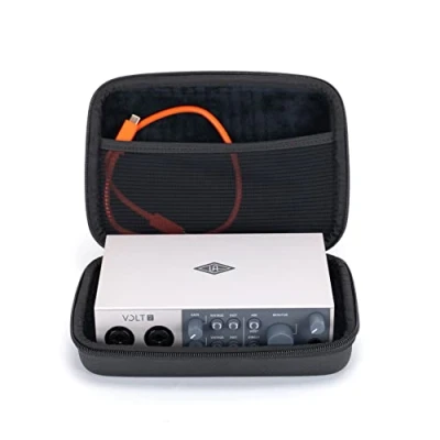 Afbeelding van Analog Cases GLIDE geval voor Focusrite Scarlett 4i4 / Universele audio Pijl &amp; vergelijkbare interfaces, draagtas gemaakt van duurzame, gegoten EVA/nylon, robuuste rubberen handvat, Zwart
