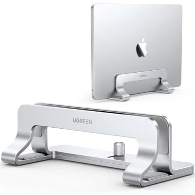Afbeelding van UGREEN Verticale Laptopstandaard Aluminium met 3 sleuven MacBook standaard Ruimtebesparende houder voor Pro/Air, iPad, Huawei, Surface, Dell, HP, Lenovo en anderen
