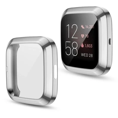 Afbeelding van Fitbit Versa 2 Soft TPU case (volledig beschermd) Zilver