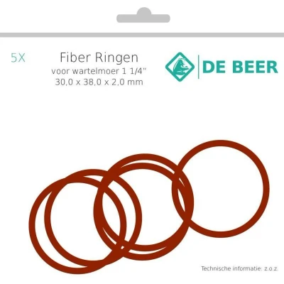 Afbeelding van De Beer fiberring 30 x 38 2.0 mm 5 stuks