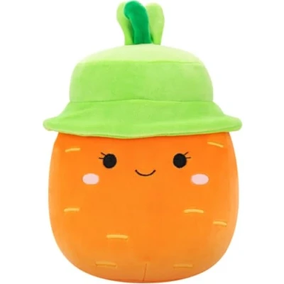 Afbeelding van Squishmallows SQER01214 Caroleena de wortel met vissershoed, 19 cm, officieel Jazwares pluche, superzacht knuffeldier