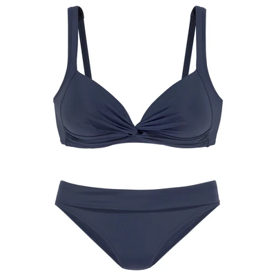 Afbeelding van Lascana Bralette Adele Bikini, Dames, Maat: 38xB, Navy