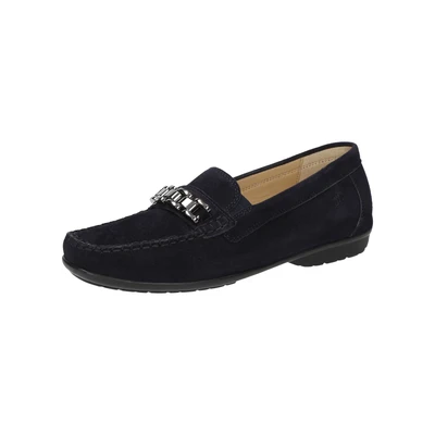 Afbeelding van Sioux Cortizia Mocassins, Dames, Maat: 35.5, Dunkelblau Veloursleer
