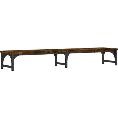 Afbeelding van vidaXL Monitorstandaard 105x23x15,5 cm bewerkt hout gerookt eikenkleur