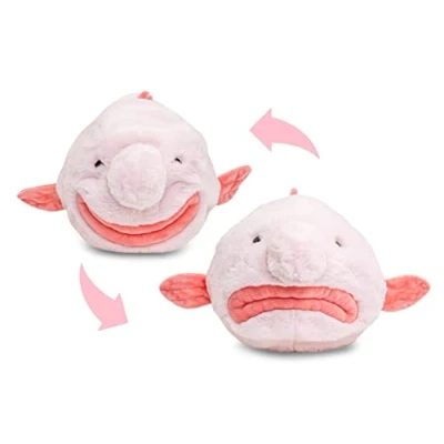 Afbeelding van Uni Toys Blobvis flip pluche dier 29 cm (lengte) vis, diepzeevis knuffeldier