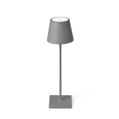 Afbeelding van FARO BARCELONA LED tafellamp Toc met USB lader, IP54, grijs