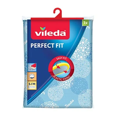 Afbeelding van Vileda Viva Express Perfect Fit Elastische strijkplankovertrek, met naspansysteem, blauw