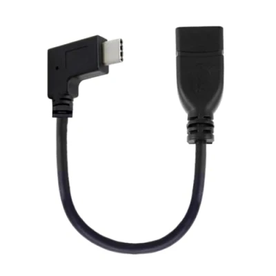 Afbeelding van 90 graden rechtshoekige USB C 3.1 Type Mannelijke naar Een Vrouwelijke OTG Data Kabel voor Macbook Tablet Mobiele Telefoon CableCC