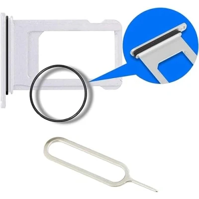 Afbeelding van MMOBIEL Sim Tray Kaart Houder Nano Slot Compatibel met iPhone SE 2022 / 2020/8 4.7 inch (zilver)