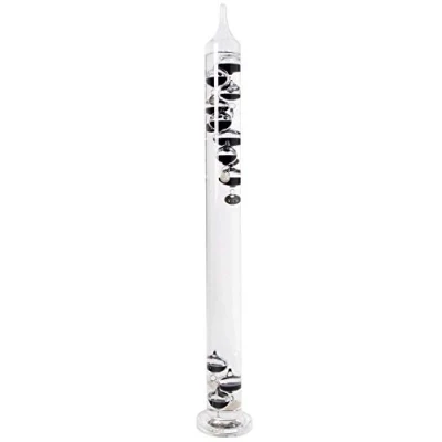Afbeelding van Esschert Design Galileo thermometer, temperatuurmeter, glazen thermometer met ballen, maat L, ca. 7,6 cm x 56