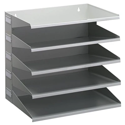 Afbeelding van Durable 336010 Sorteerrek (met 5 compartimenten), voor tafel of wand, grijs