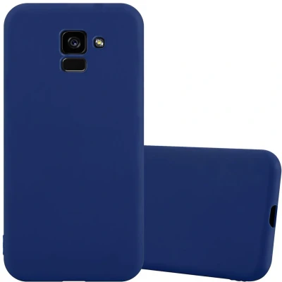 Afbeelding van Cadorabo Hoesje geschikt voor Samsung Galaxy A5 2018 in CANDY DONKER BLAUW Beschermhoes TPU silicone Case Cover