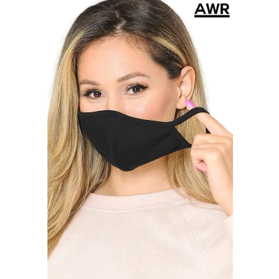 Afbeelding van Premium Kwaliteit Katoen Mondkapje Mondmasker Gezichtsmasker Herbruikbaar / Wasbaar Zwart AWR