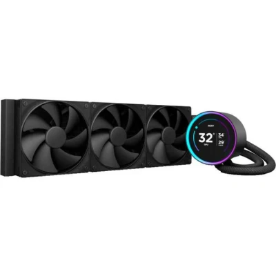Afbeelding van NZXT Kraken Elite 360 AIO CPU Liquid Cooler 360mm Radiator 3 x F120P ventilatoren Aanpasbare 2,72 IPS LCD Turbine Pump Intel LGA 1700, 1200/115X, 1851 AMD AM5, AM4 Zwart