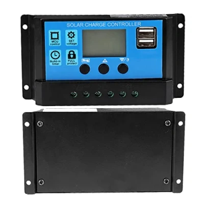 Afbeelding van solar Charge Controller, laadregelaar, 12 V, zonne 60 A/50 A/40 A/30 A/20 A/10 A, 24 auto PWM controller met dubbele USB poort, lcd display [40A]