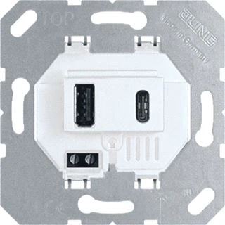 Afbeelding van Jung USB15CAWW usb laadcontactdoos basis 2 voudig alpin wit