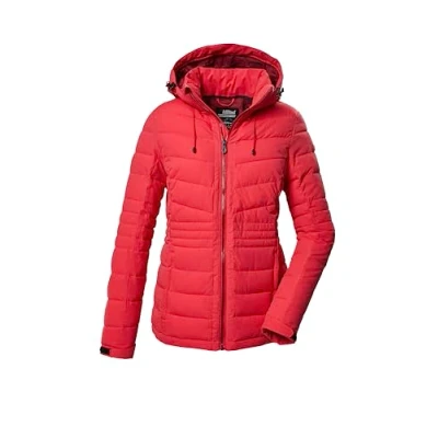 Afbeelding van killtec Gewatteerde damesjas met afritsbare capuchon/functionele jas is waterafstotend KOW 10 WMN QLTD JCKT, modern rood, 36, 41807 000