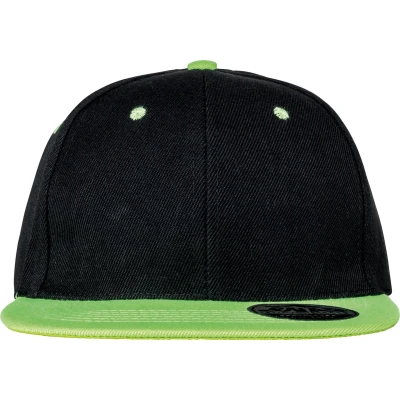 Afbeelding van Result Bronx Original Flat Peak Snapback Dual Colour Cap RC082X Black / Lime