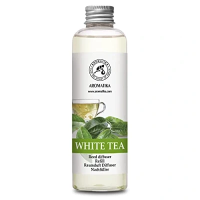 Afbeelding van Navulling geurstokjes White Tea 200ml Intensieve Verse Langdurige en Frisse Geur Verdampingsduur van 20 weken Aromatherapie Diffuser Luchtverfrisser huisparfum geurolie hergebruik geurverspreider Aromatika