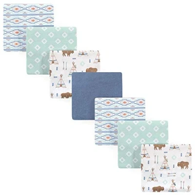 Afbeelding van Hudson baby Uniseks katoenen flanellen ontvangstdekens, 7 pack, tipi, eenheidsmaat