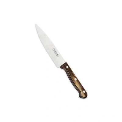 Afbeelding van Tramontina koksmes, 20 cm, roestvrij staal, houten handvat, vaatwasmachinebestendig